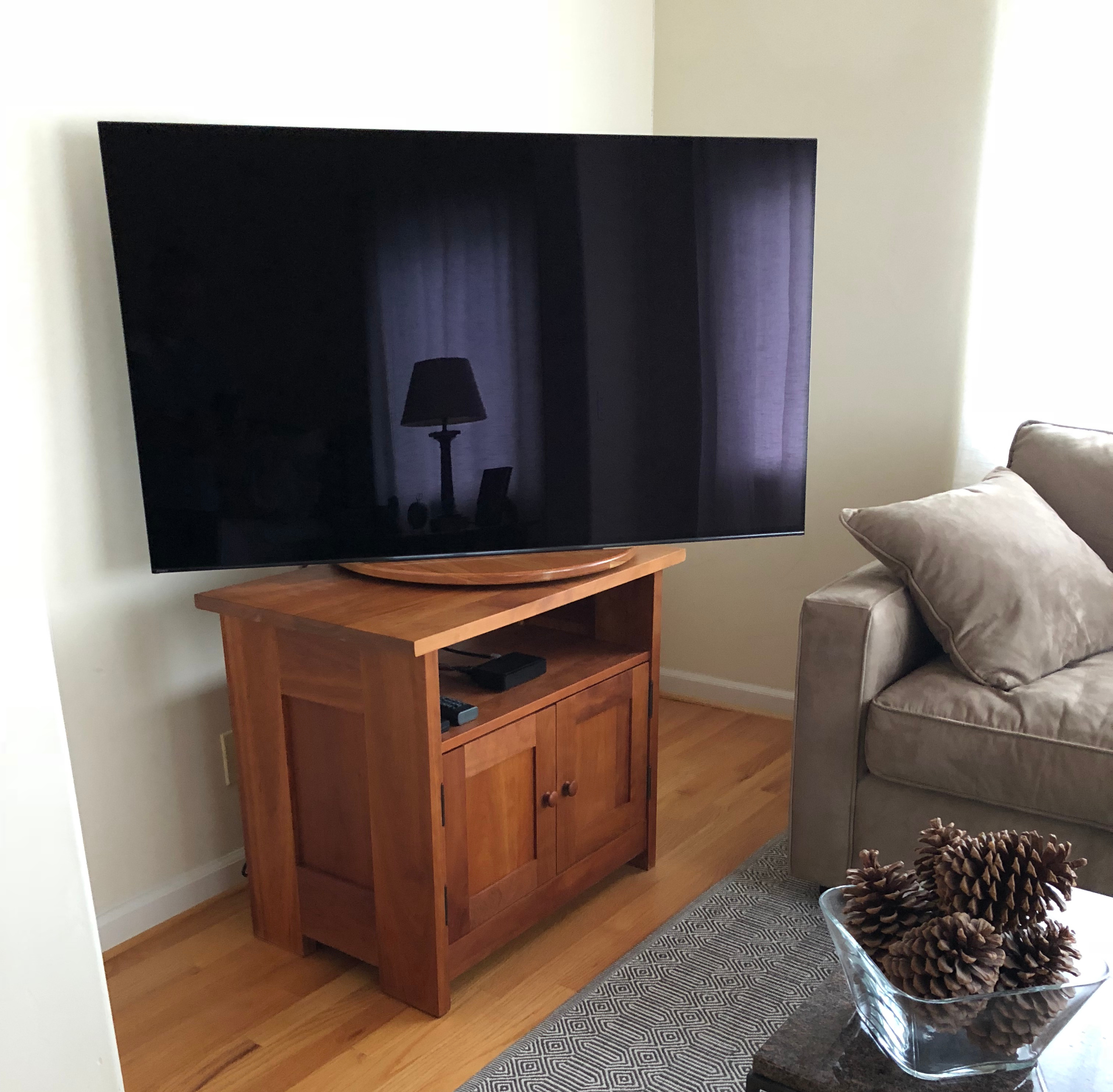tv on lazy susan